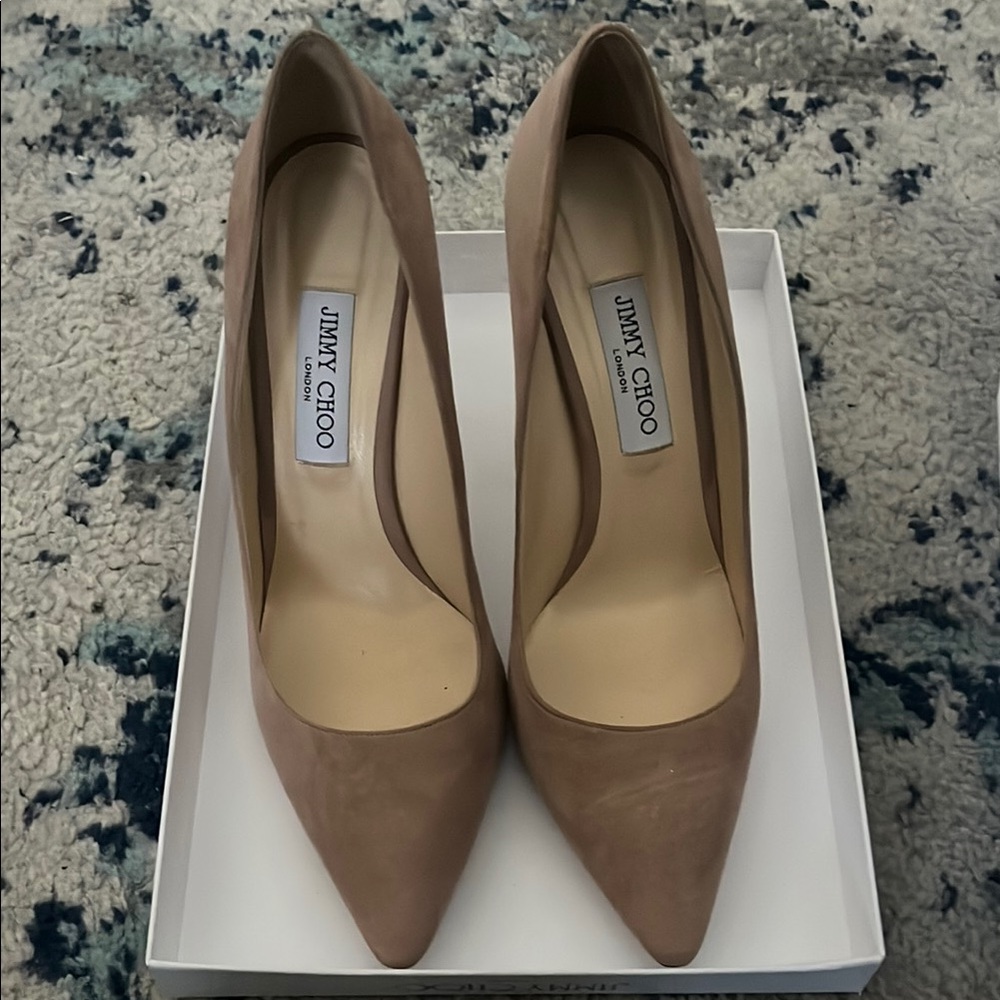 Jimmy Choo Tan Stiletto Heels